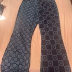 Jaded London  Blue and Black Floral Patterned Flare Jeans Photo 0