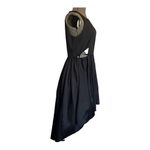 FRANCESCAS CUT OUT HIGH LOW MIDI FIT AND FLARE BLACK DRESS‎ SIZE MEDIUM Photo 5