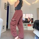 Boohoo brown cargo sweatpants Photo 6