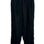 Linen Pants Womens Large Black Lagenlook Minimalist Straight Leg Cropped Stretch Photo 0