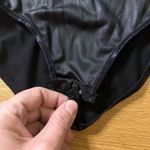 NWT pleather faux leather bodysuit small Black Photo 1