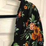 ASOS Design Black Floral Button Down Midi Dress Size US 8 Photo 12