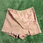 &merci Pink Houndstooth Mini Skort with Buttons M Photo 6