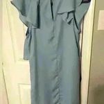 BCBG Maxazria Ice Blue Flutter Sleeve Shift Dress Size XS Photo 5