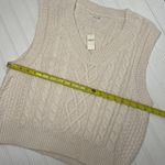 Aerie Cream Cable Knit V-Neck Pullover Vest Photo 0