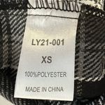 Pink Lily  Black and White Plaid Flannel Shacket Photo 5