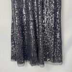 Free People  Gunmetal Gray Gold Rush Mini Sequin Dress M Photo 5