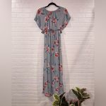 Show Me Your Mumu  Hacienda Maxi Dress Blue Pink Off-Shoulder Sundress Wedding Photo 13