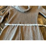 Calvin Klein Y2K Brown Ribbed Cowl Neck Sweater Dress Women S Twee Knit Flattering Feminine Photo 6