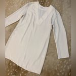 Amanda Uprichard  white v-neck long sleeve dress women’s size medium Photo 3