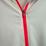 Tek Gear DryTek White Athletic Full Zip Jacket Pink Zipper Women's Large Yoga Photo 5