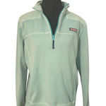 Vineyard Vines Womens Quarter Zip Pullover Sweatshirt Mint Green Size Med Preppy Photo 0