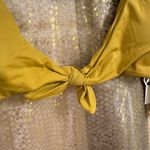 RVCA  Golden Brown Tie Front Bralette Swim Bikini Large NWT Photo 2