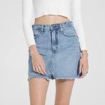 Nobody denim light wash denim skirt with fringed hem size 26 Photo 0