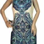 Stillettos Lace Overlay Paisley Print Sleeveless Shift Dress Large Photo 0