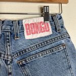 Bongo Vintage button fly denim jean shorts big logo on back size 3 Photo 8