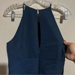 Azazie Siobhan Navy Blue Chiffon Occasion Dress Photo 6