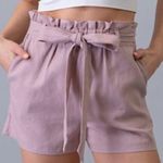 Heart & Hips High Paper Bag Waist Shorts Mauve Photo 1