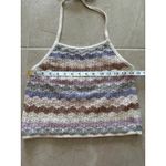 American Eagle Womens Size Medium Pastel Cropped Crochet Halter Boho Beachy Purple Photo 7
