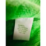 Lilly Pulitzer Bright Green Cashmere Wool Cable Knit Sweater Size Medium Preppy Photo 4