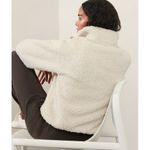 Athleta  Cloud Fleece Sweatshirt Bone Size 1X Pullover Jacket Quarter Zip Cream Photo 1