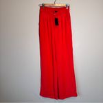 Tullea Red Wide Leg Trouser Dress Pants Womens M Preppy Stretch Waist Casual Size M Photo 1
