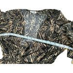 Day+moon Tied Bust Flared Sleeve Romper Zebra Print brown and black zebra print. Photo 7