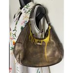 Cole Haan Leather Crossbody Brown Gold Customized Photo 11