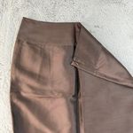 Isaac Mizrahi Pencil Skirt Silk Career Office Brown Skirt Sz 8 Career Minimalist Photo 6