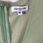 NWT Area Stars Sage Maggie Bell Sleeve Midi Dress V Neck Bustline Pleat Medium Green Photo 4