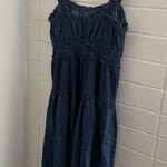 Doen x Gap denim eyelet blue midi dress Size M Photo 7