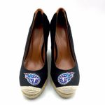 NFL  Titans Team Black & Brown Leather Wedges Photo 5