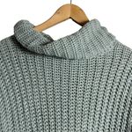 525 America  Blue Wide Sleeve Chunky Knit Turtleneck Sweater Size Large Photo 5