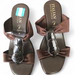 Italian Shoemakers  Women’s Dark Brown Bow Sandals Size 9 Photo 7