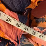 Abel the label Orange Pink Floral Print V Neck Smocked Waist Maxi Dress Size S Photo 14