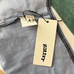 Kollyy Halter Crop Top‎ Blouse Blue Button Front Size Medium Green Collar Photo 11