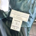 Jessica McClintock Gunne Sax Lace Trim Velvet V-Neck Dress Green Size 3/4 Photo 5