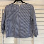Pink Rose Blue and White Stripe 3/4 Sleeve Top Size Medium Photo 1