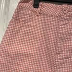 Forever 21  Pink White Gingham Cotton Stretch A Line Mini Skirt Pockets Size S Photo 2