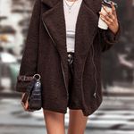 SheIn LUNE Zip Up Drop Shoulder Teddy Coat Photo 0