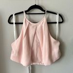 Azazie NWT  BLUSHING PINK CHIFFON CROPPED TOP SIZE XL Photo 2