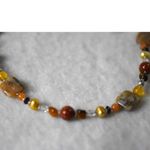 Source Unknown Simple Chic Earth Tone Stones/Beads Single Layer Toggel Latch Choker Necklace Photo 1