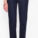NWT Boden Mayfair 7/8 Straight Leg Trouser Navy Blue Size 6 Preppy Office Career Photo 0