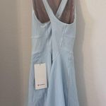 Lululemon Athletica Court Crush Tennis Dress Baby Light Blue Size 4 PWBE/WHT NWT Photo 8