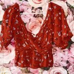 All in Favor  size small floral print blouse Photo 0