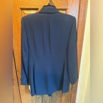 Chaus Double Breasted Blazer Long Suit Jacket Navy Blue Womens Size 10 New Photo 4