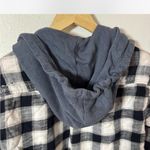 American Eagle AE Cozy Cabin Cropped Distressed Flannel Oversized Button Up | XS Photo 4