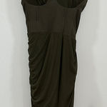 Rare London  Olive Green Midi Dress - Size 6 Photo 0