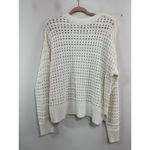 Lucky Brand Womans Long Sleeve Pullover Sweater Cut Outs Large White NWT Photo 1