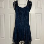 Taboo  Y2K Blue Floral Dress Photo 2